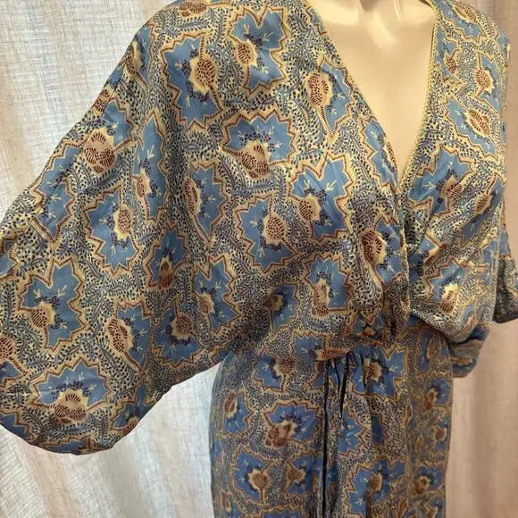 NEW Omika Margot Mini Dress sz S Boho V Neck Open Back mini dress